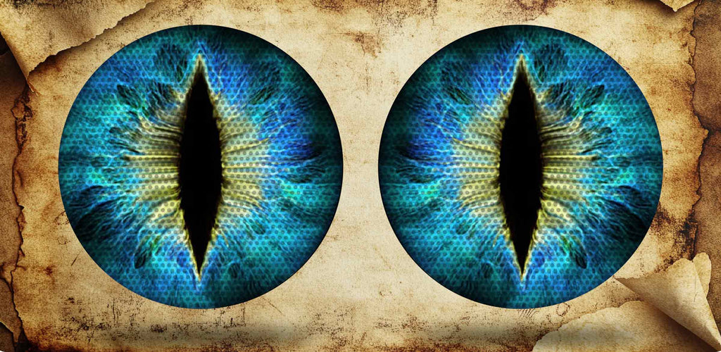 Blue and green cat eyes