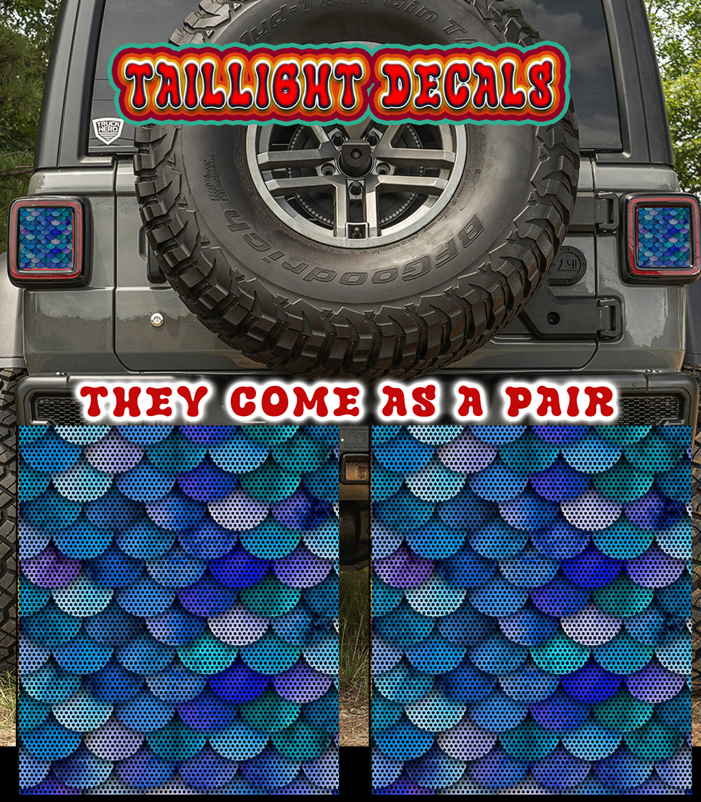 Mermaid scales Taillight cover decal
