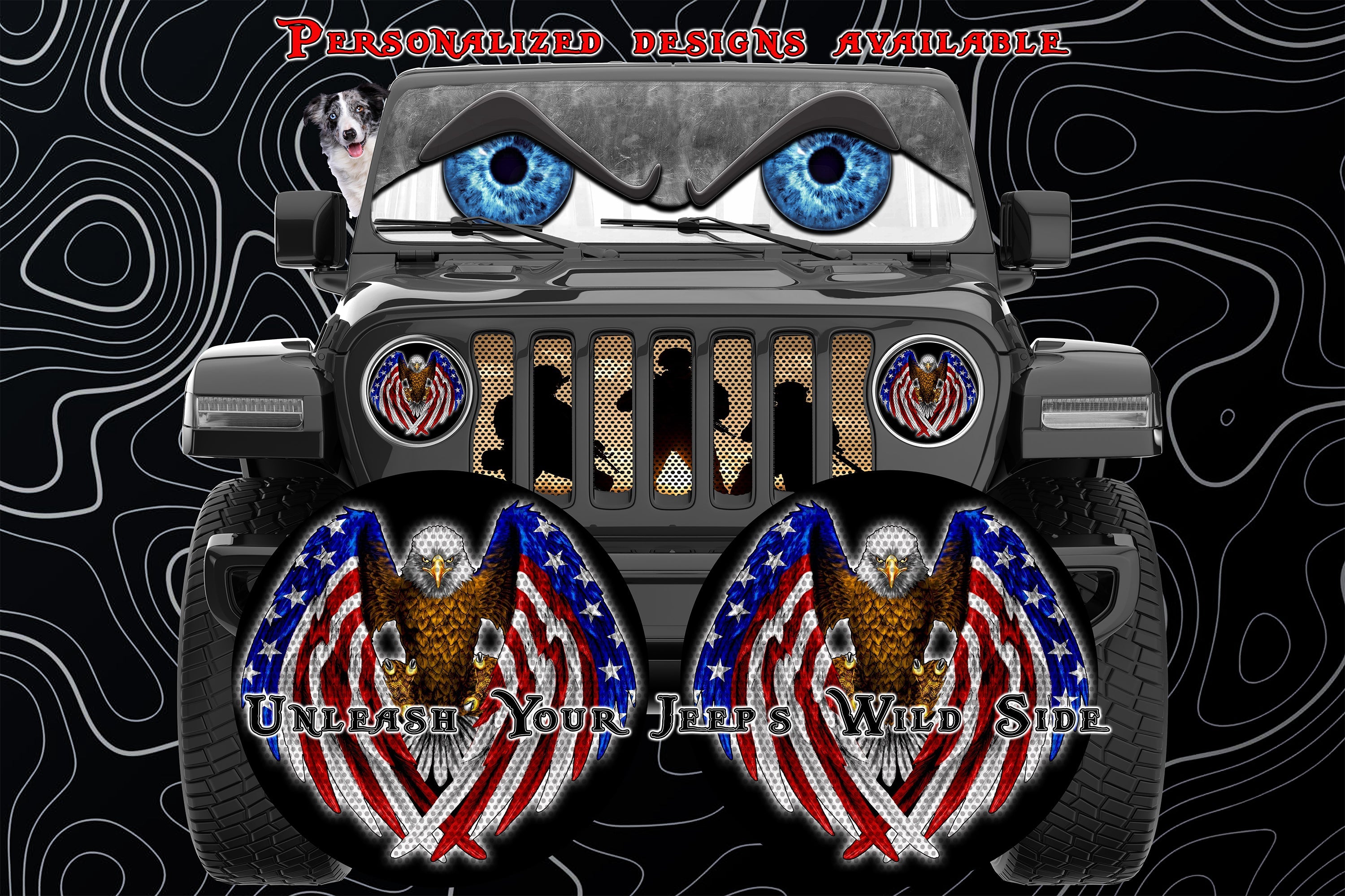 Eagle eye for a round beast headlight decal.