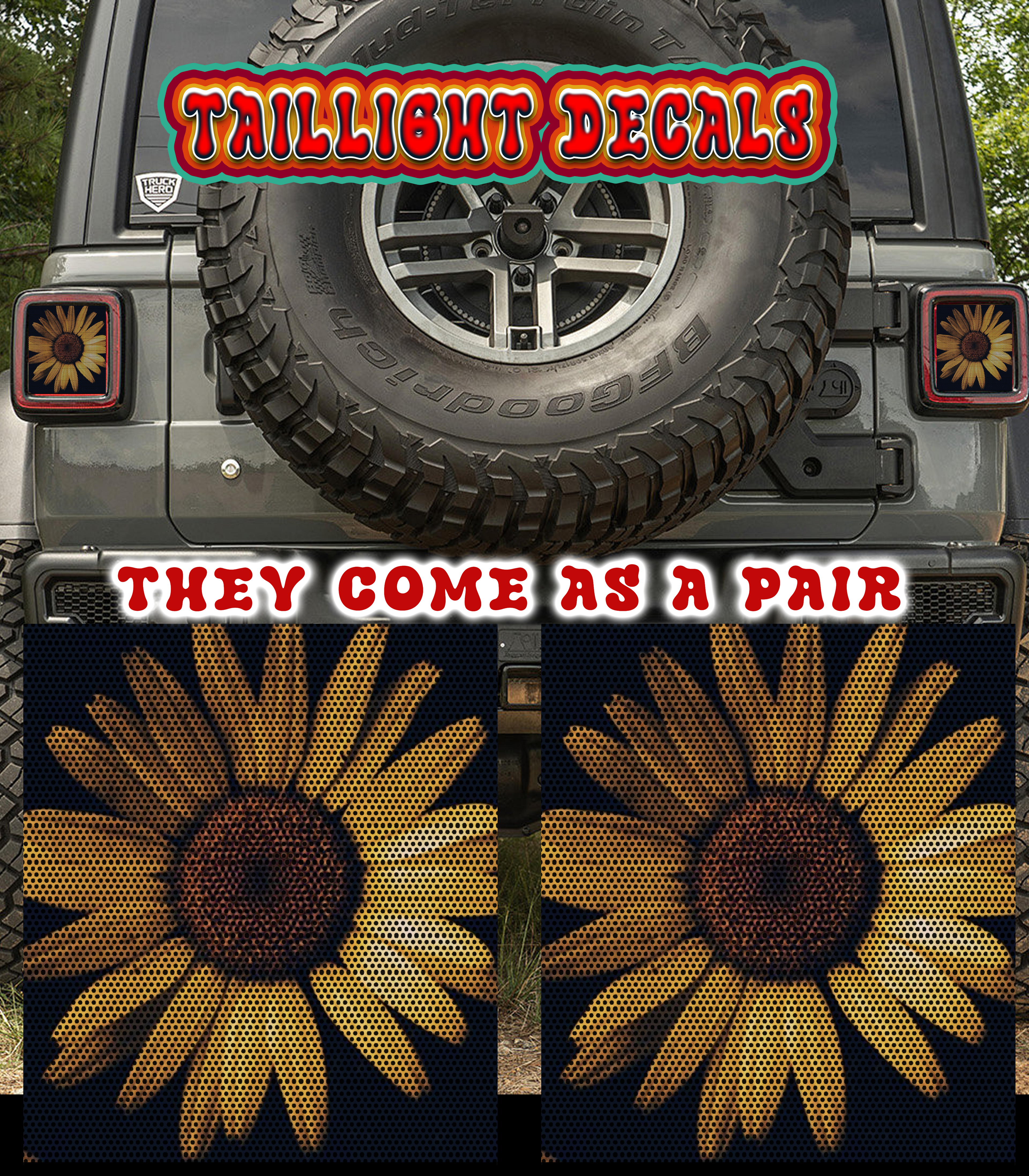 Daisy Taillight cover decal