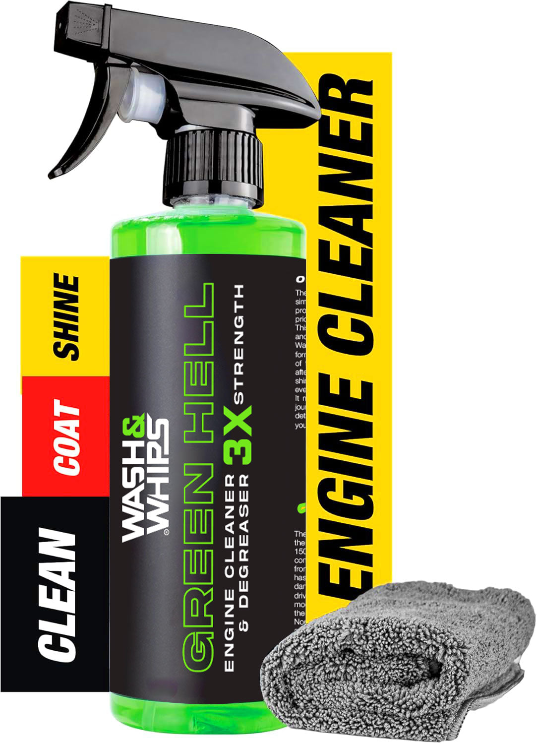 WASH&WHIPS Green Hell Engine Cleaner & Degreaser