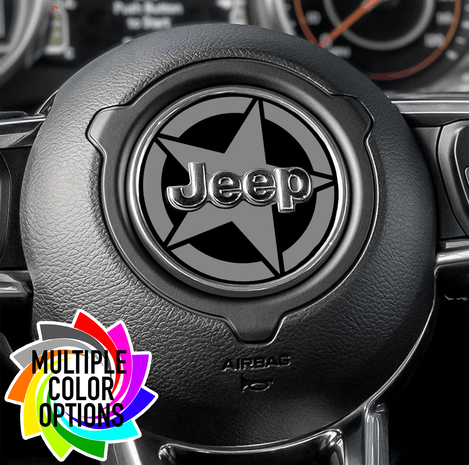 Steering wheel decal Star decal