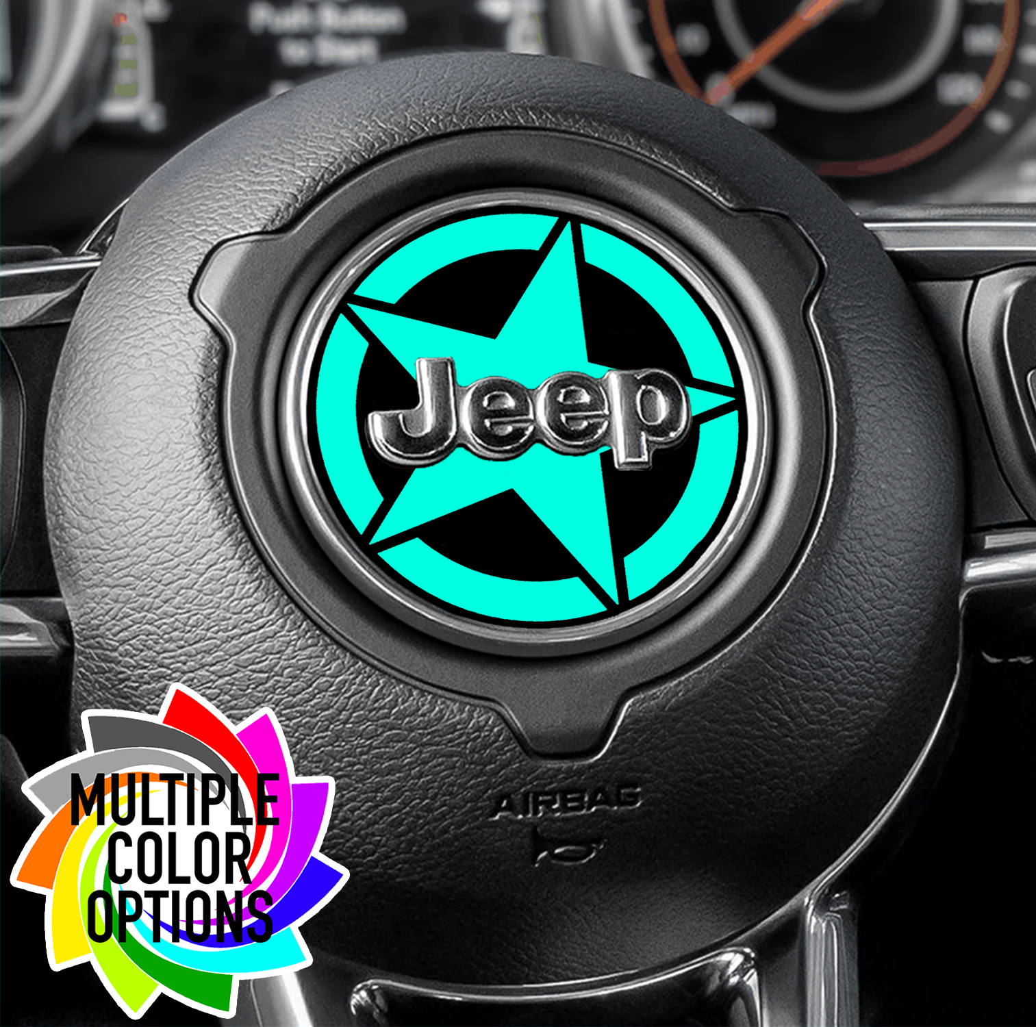Steering wheel decal Star decal