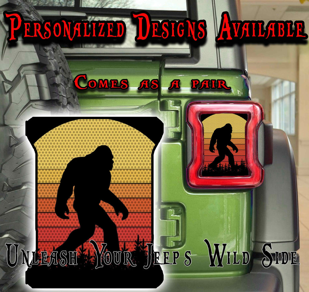 Retro Bigfoot Taillight cover decal