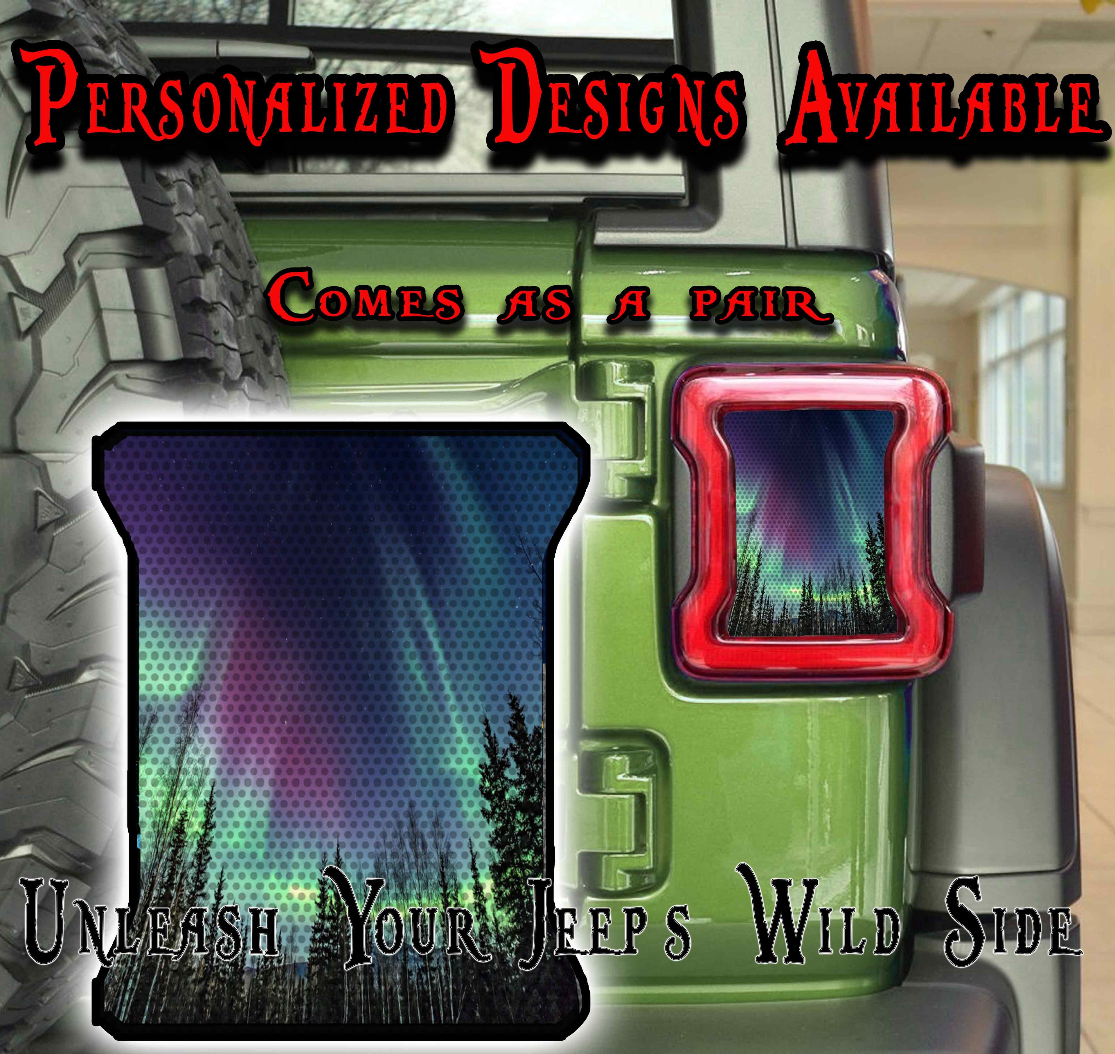Northern lights taillights cover decal