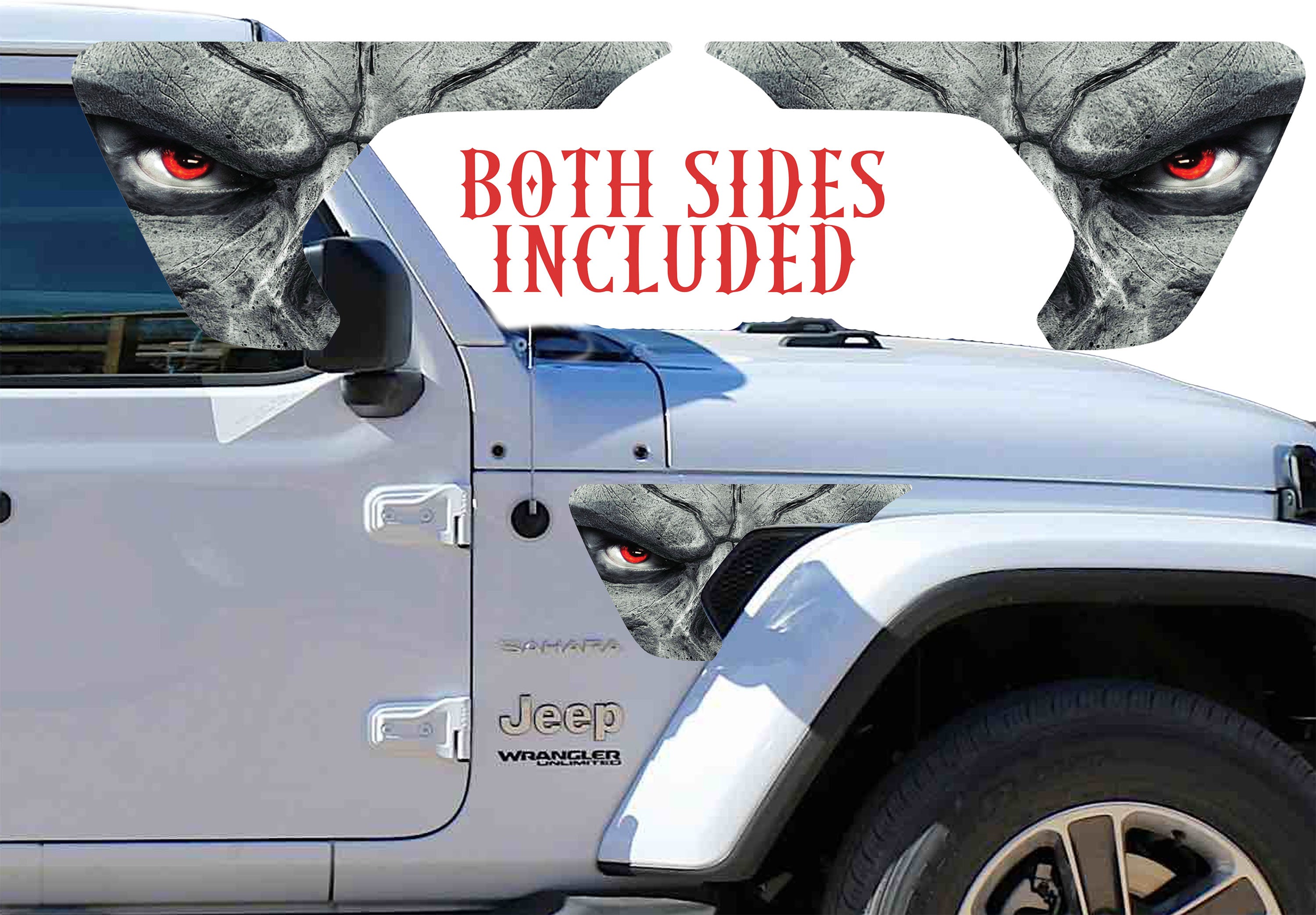 Skull face fender vent for the JL or JT 2018 or newer