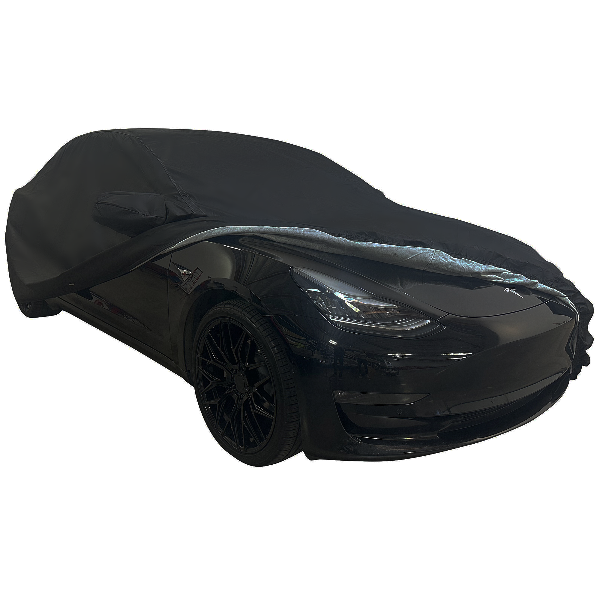 2017-2026 Tesla Model 3 Ultraguard Plus Car Cover - 300D Indoor/Outdoor Protection - Black