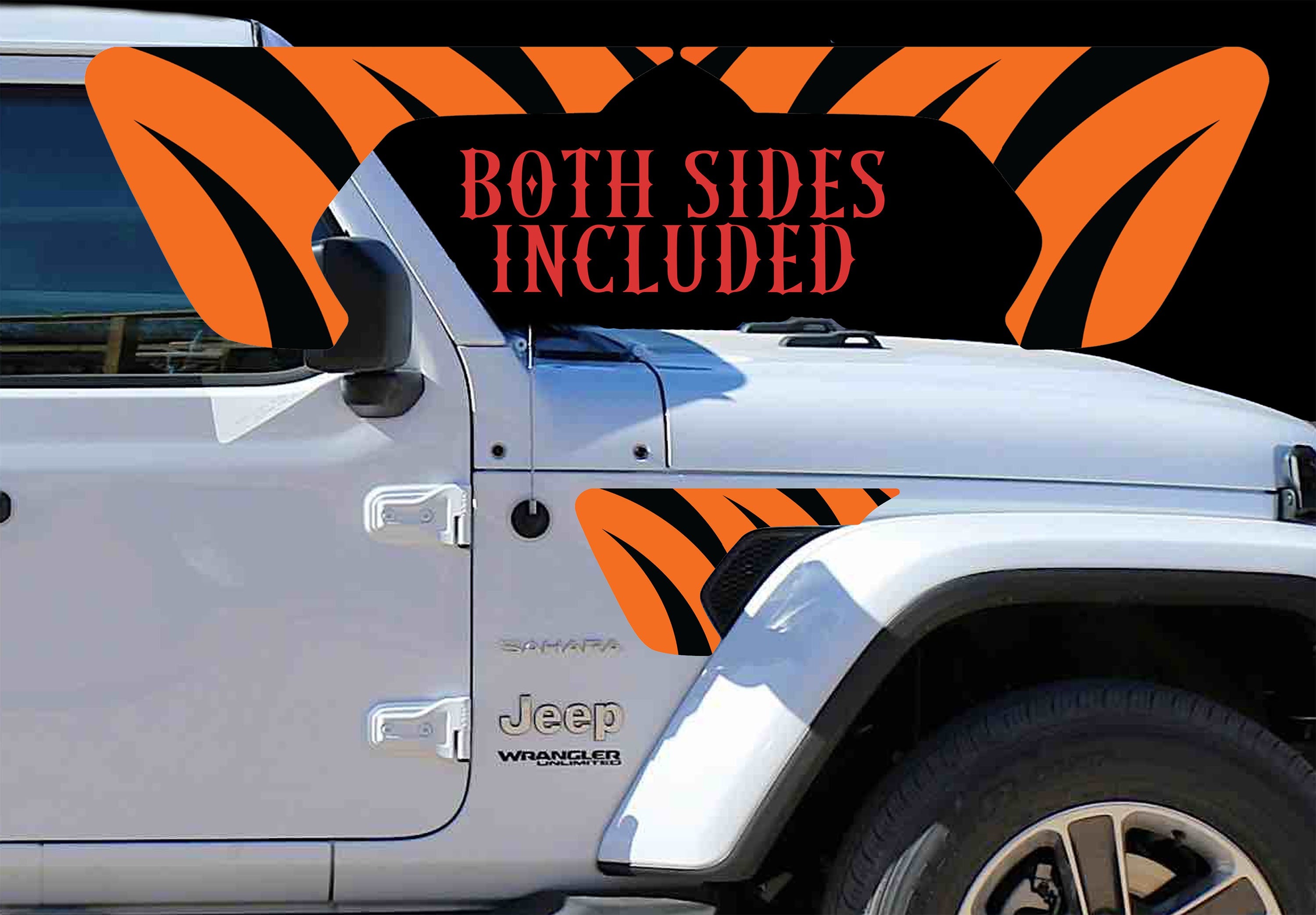 Tiger strips fender vent for the JL or JT 2018 or newer