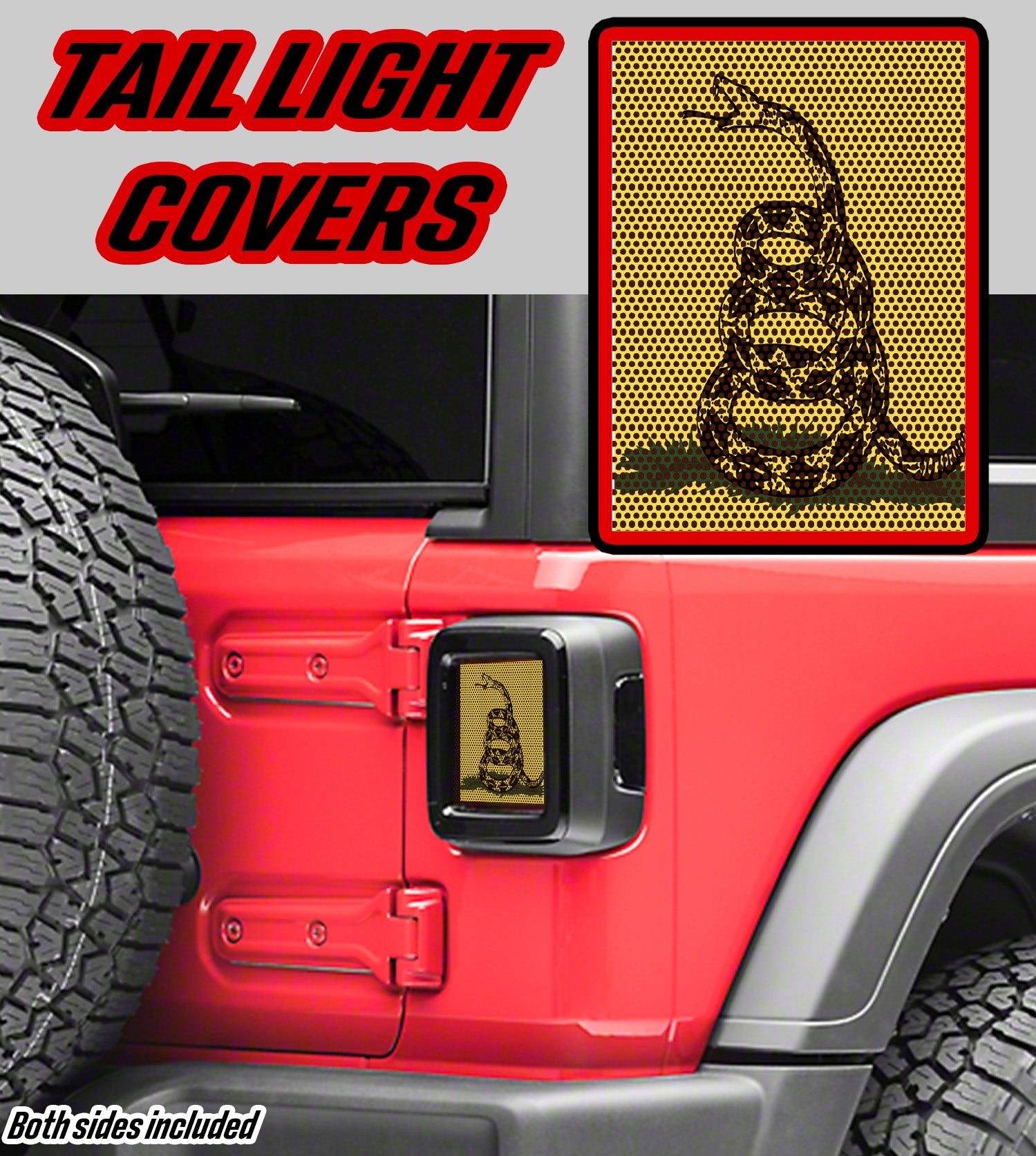 Don't tread on me taillight cover decal