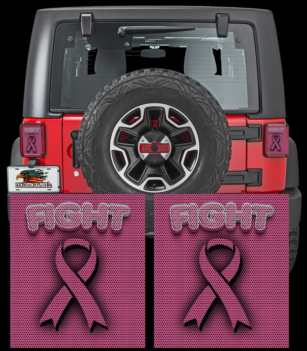 Fight Cancer Taillight cover decal