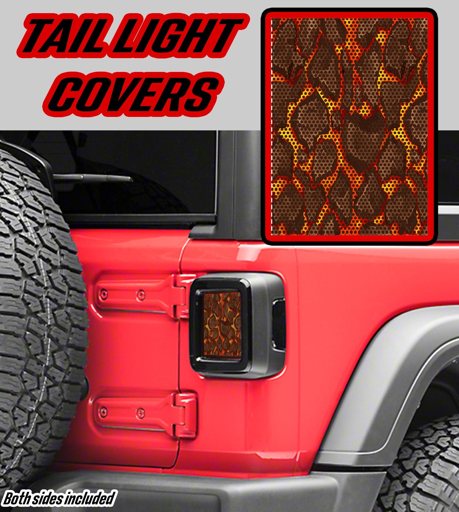 Lava taillights cover decal
