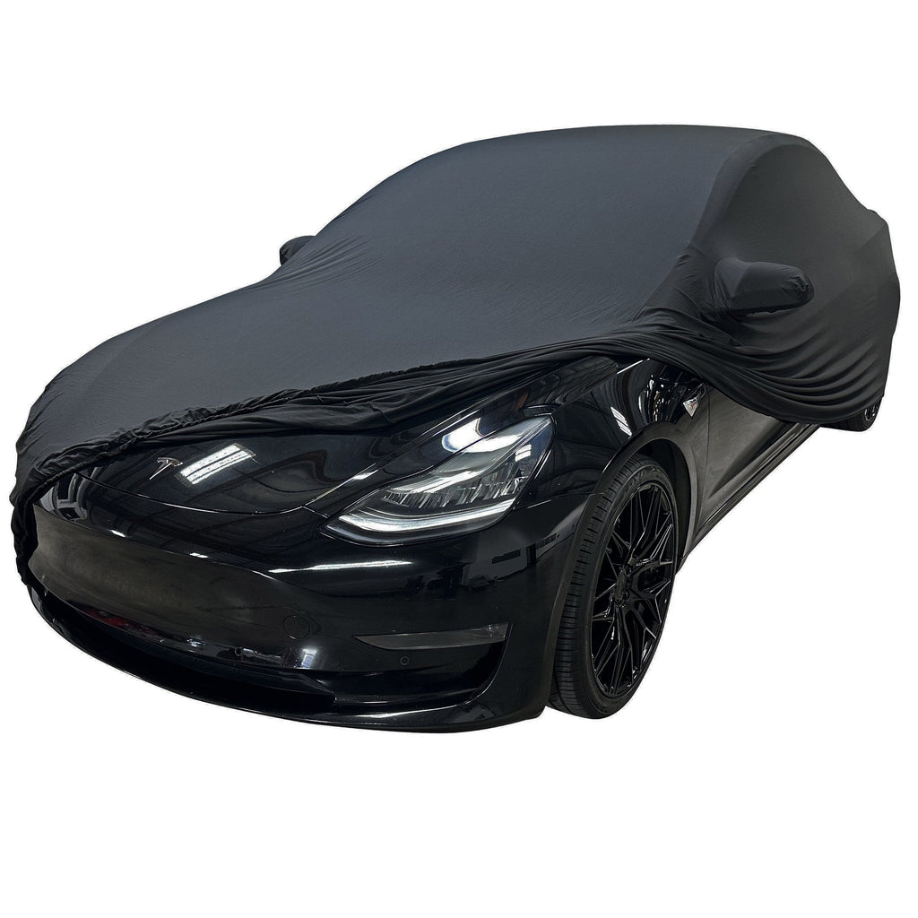 Ultraguard Stretch Satin Indoor Car Cover - The Ultimate Custom Fit for 2017-2026 Tesla Model 3 (Black)
