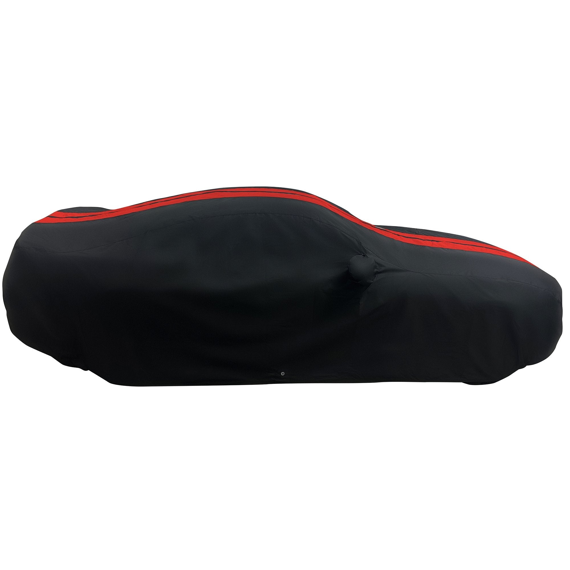2005-2024 Ford Mustang Ultraguard Plus Car Cover - 300D Indoor/Outdoor Protection - Black with Red Stripes
