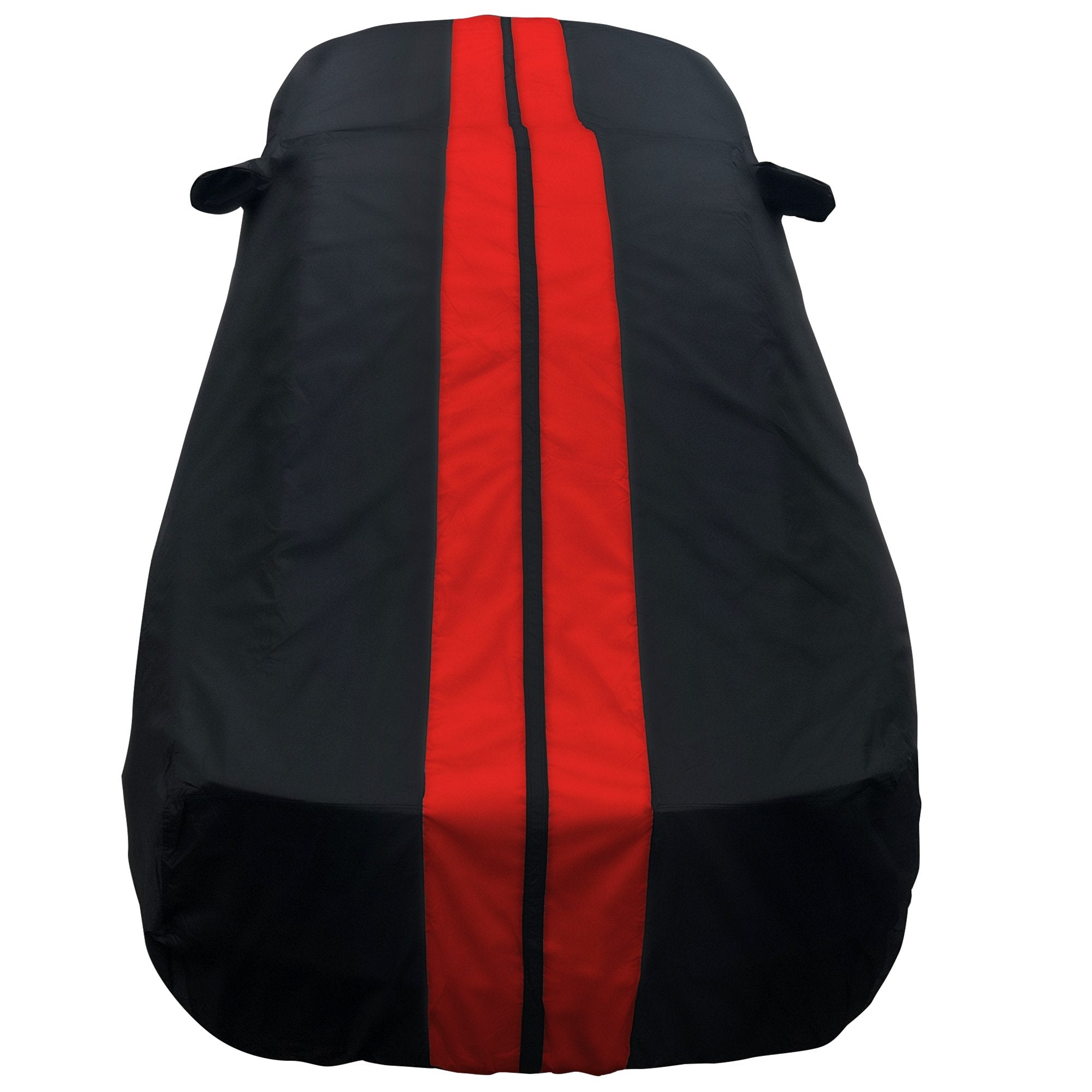 2005-2024 Ford Mustang Ultraguard Plus Car Cover - 300D Indoor/Outdoor Protection - Black with Red Stripes