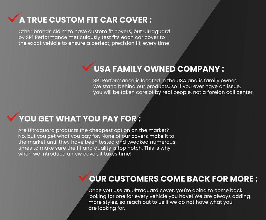 1967-1969 Firebird Car Cover - Custom Fit Indoor Protection Ultraguard Stretch Satin - The Ultimate High End Fit for Classic Pontiac Fire Bird (Black)