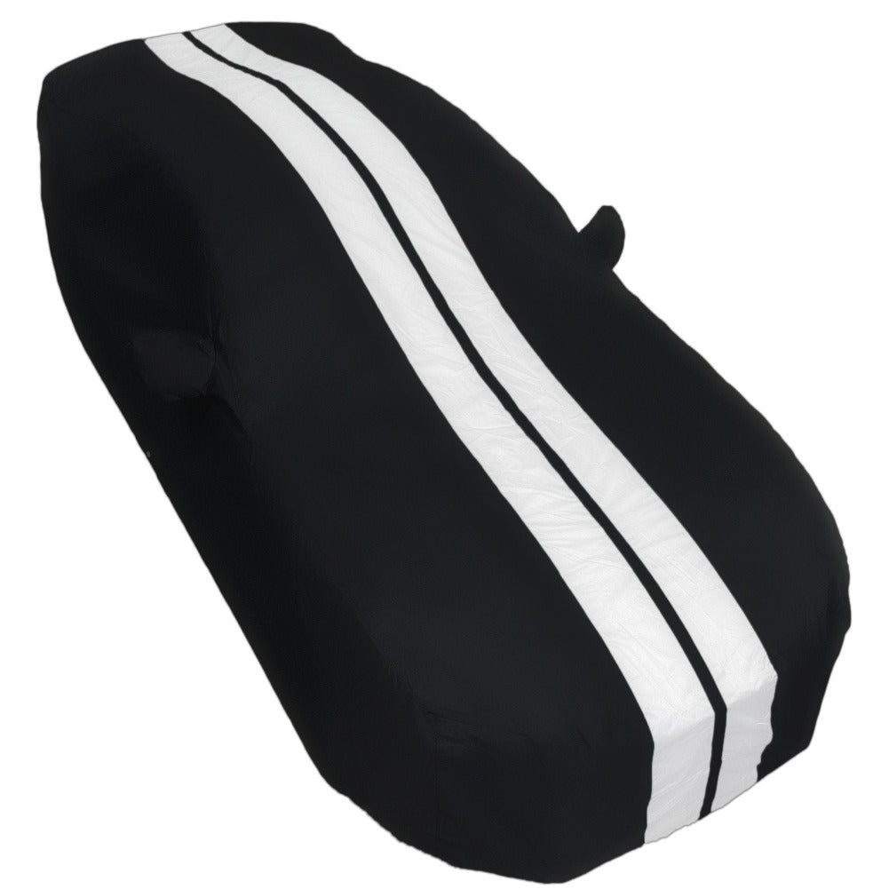 Ford Mustang Ultraguard Plus Car Cover - 300D Indoor/Outdoor Protection - Black with Gray Stripes