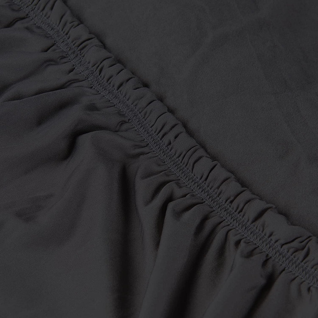 1999-2026 Porsche 911 / 718 Coupe/Carrera/Targa/Turbo GTS/Cayman/Boxster Ultraguard Stretch Satin Indoor Car Cover : Sport Series - Black with Dark Gray Stripes