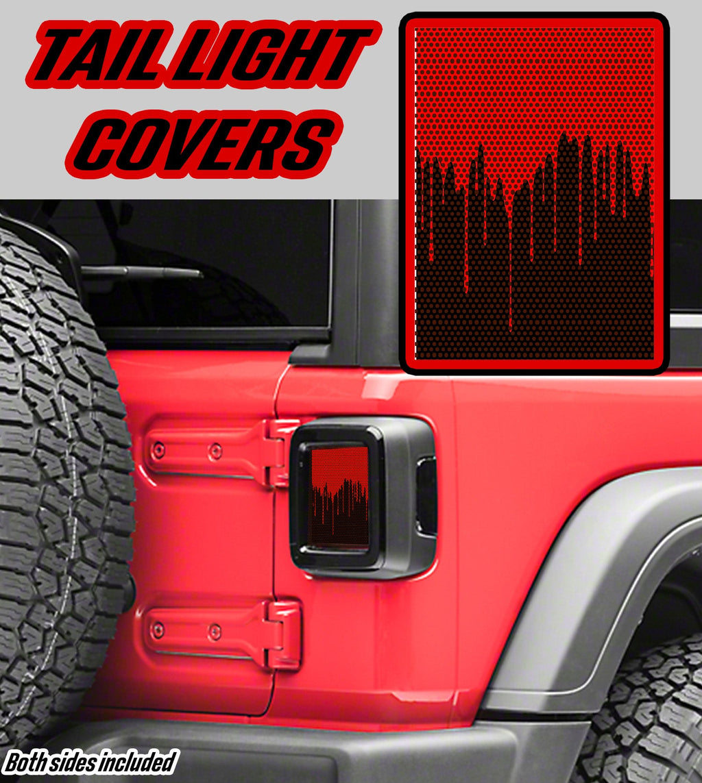 Red paint Taillight cover decal