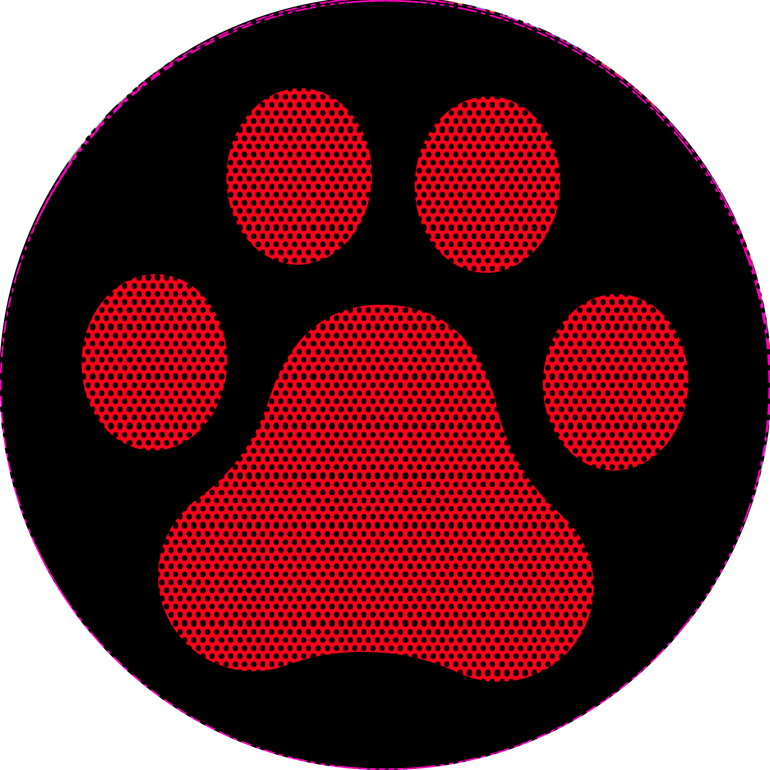 Red Paw print