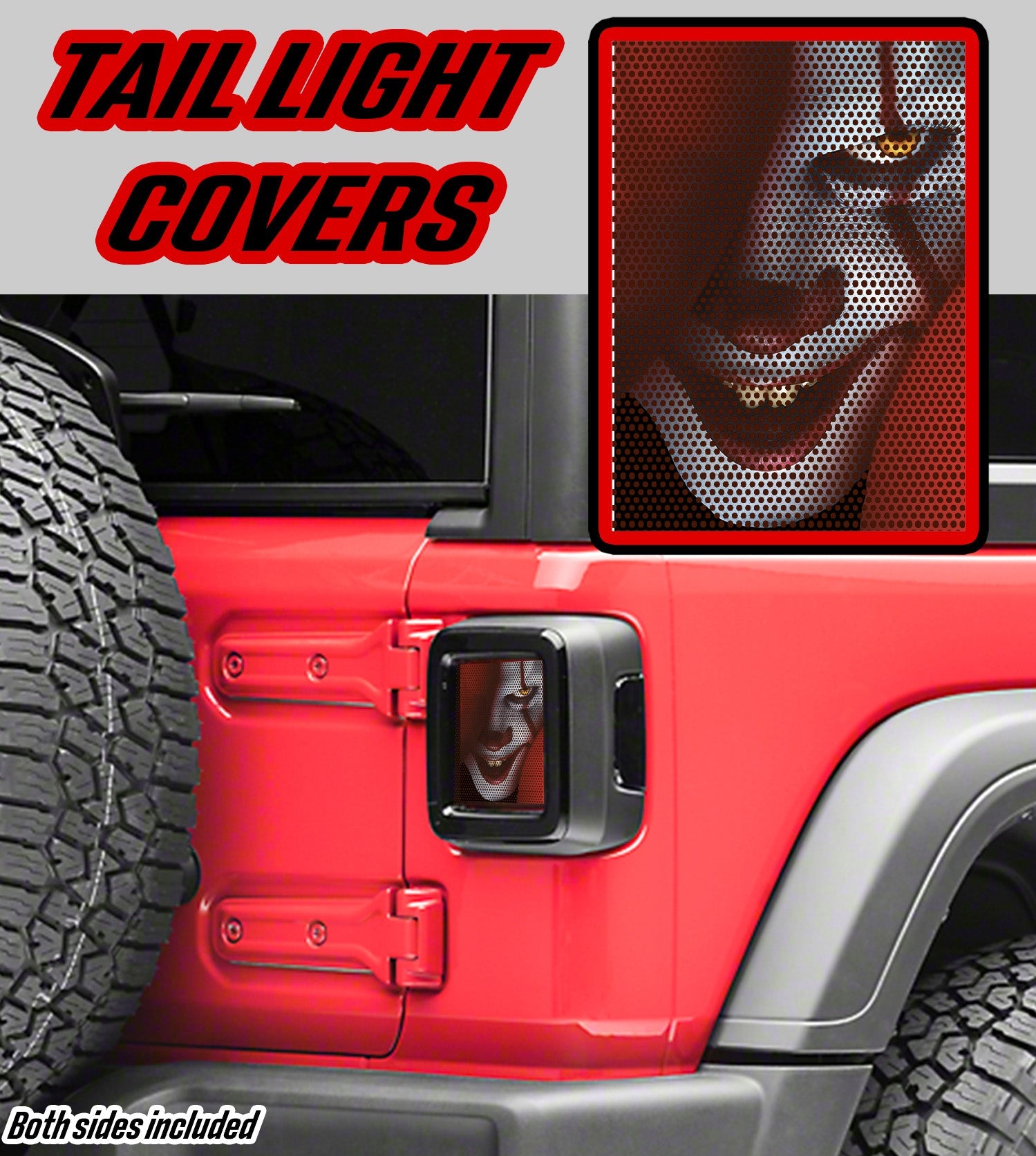 Penny the clown taillights cover decal