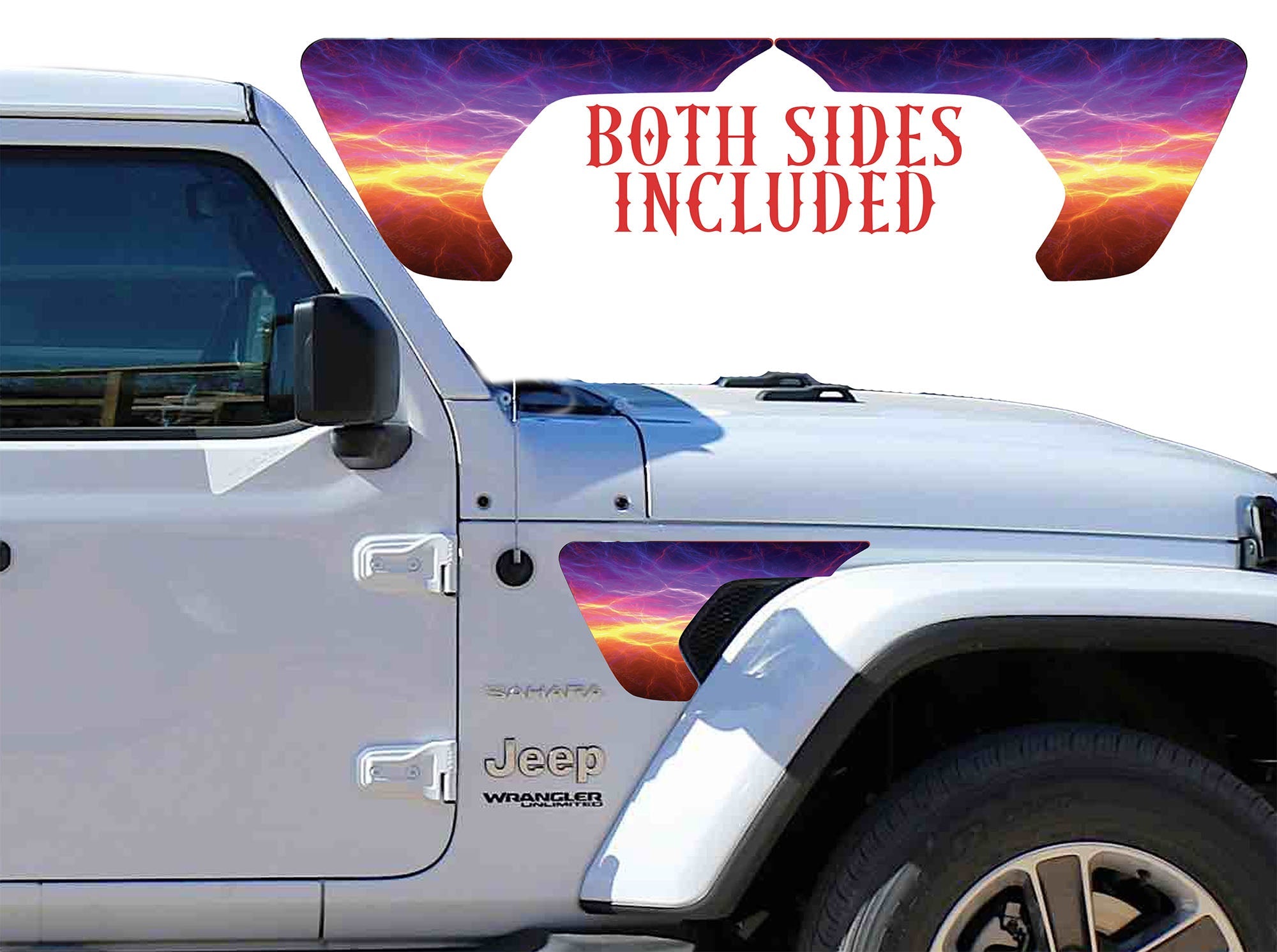 fender vent for the JL or JT 2018 or newer Purple and orange lighting