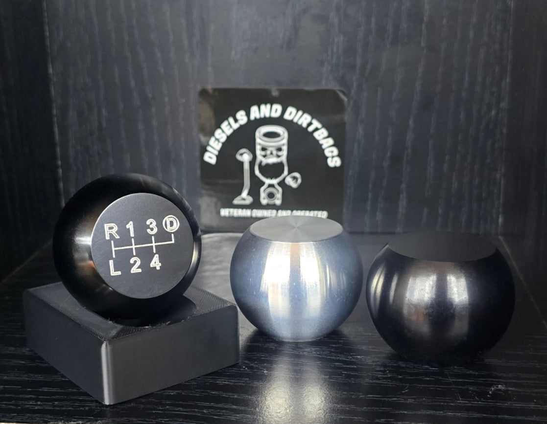 ZF5/6 Ball Aluminum Shift Knob (Raw/Black)