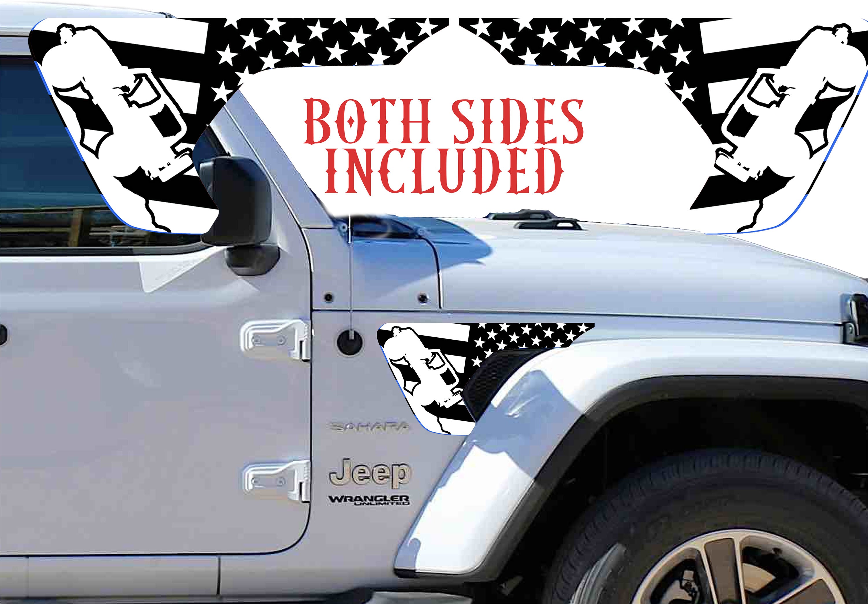 Rock crawler white fender vent for the JL or JT 2018 or newer