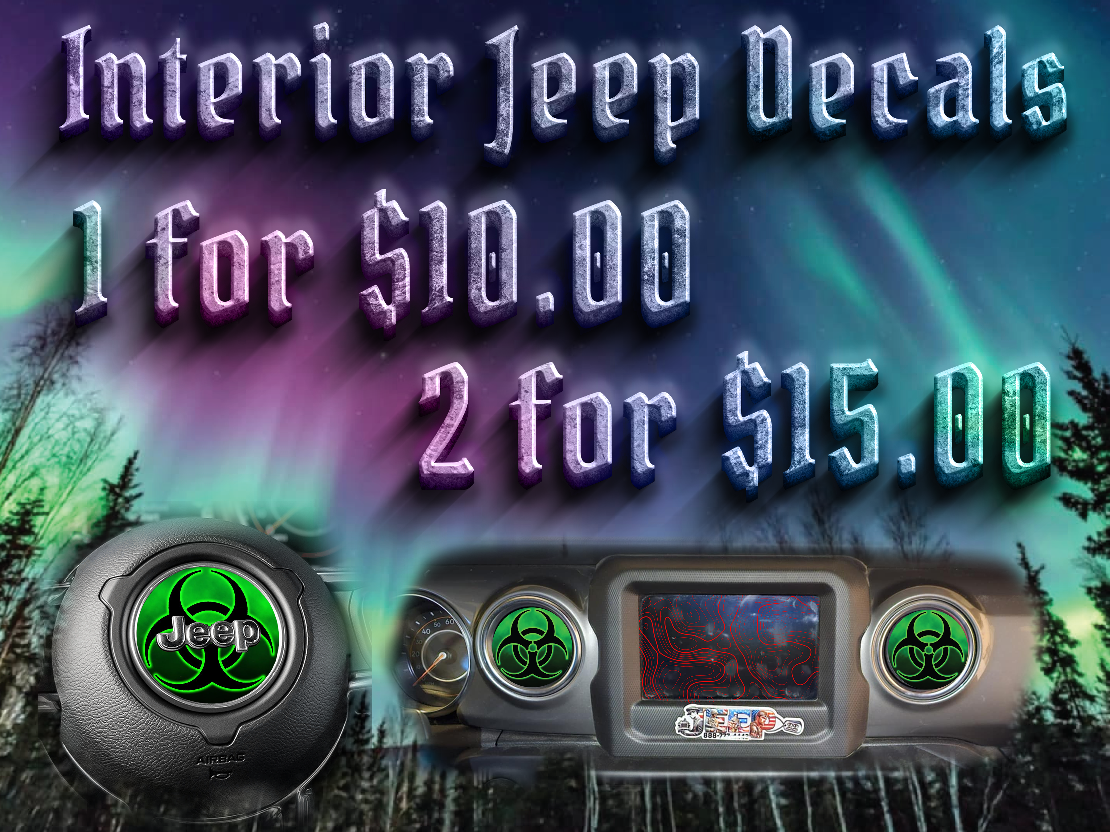 Steering wheel decal Sea shells