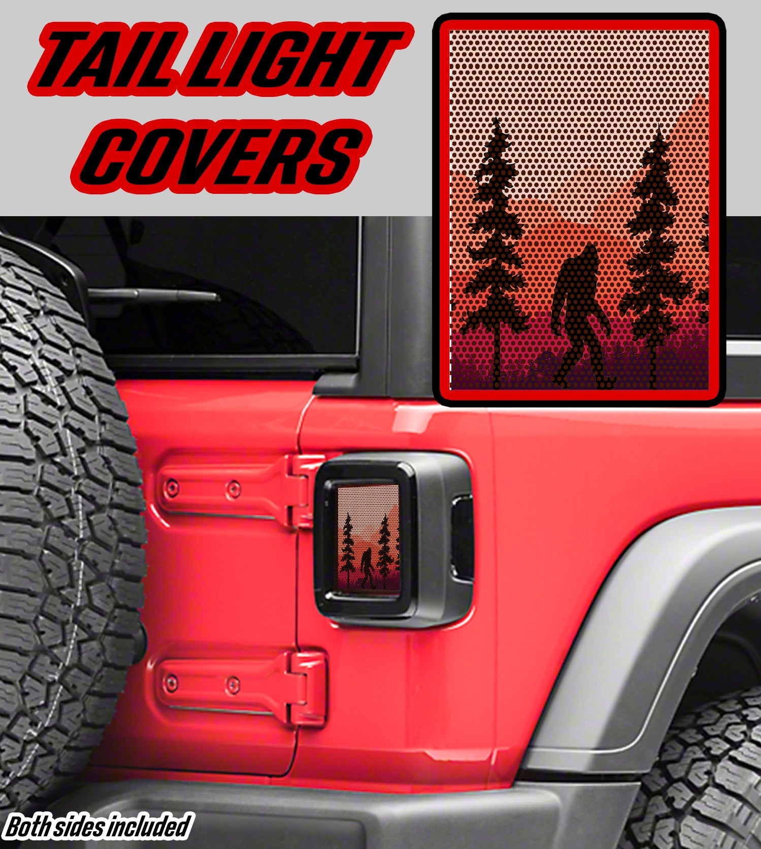 Sasquatch Taillight cover decal