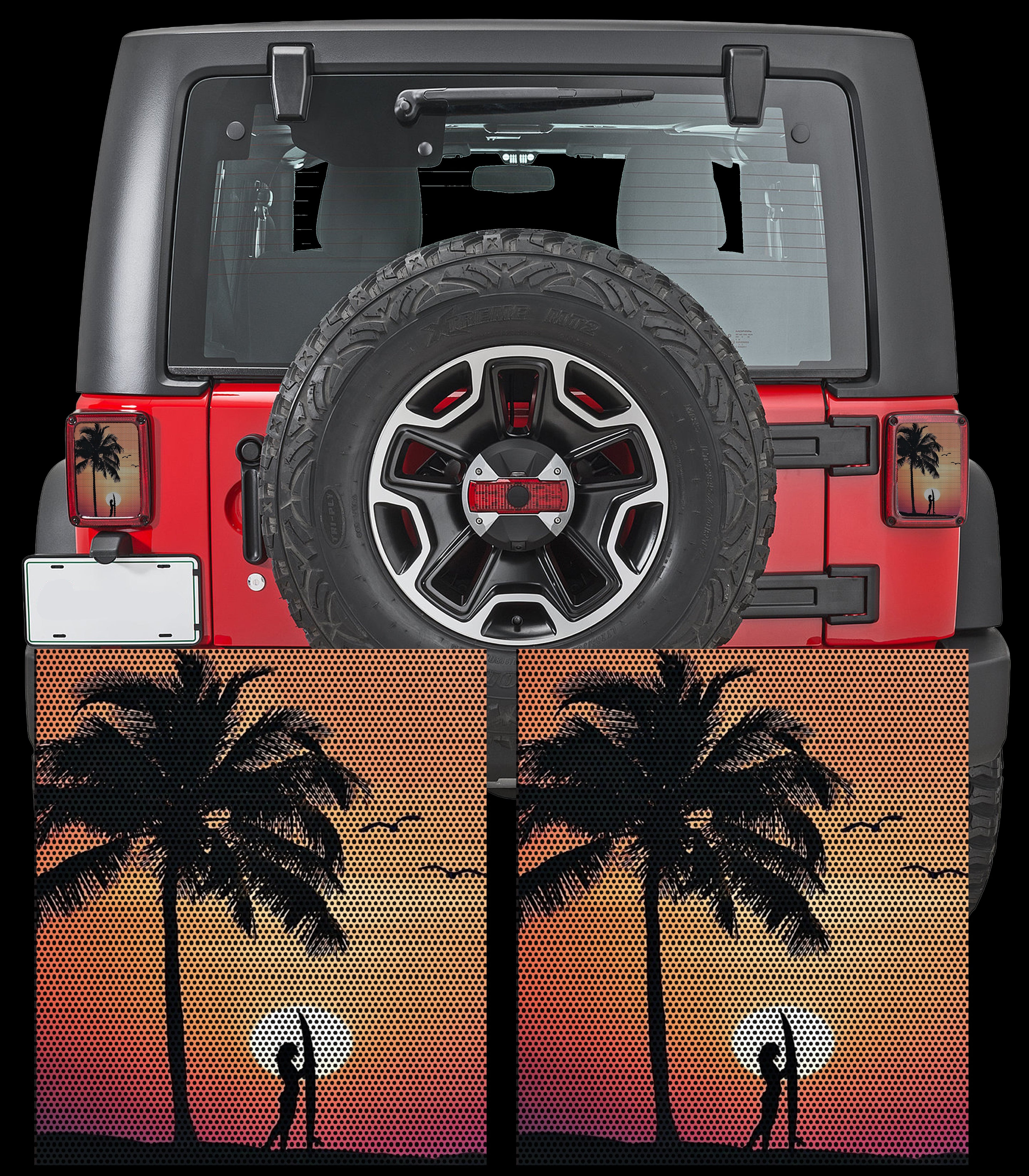 Surfs up Taillight cover decal