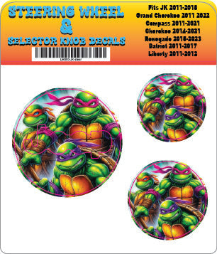 Steering wheel decal Teenage Turtles 1