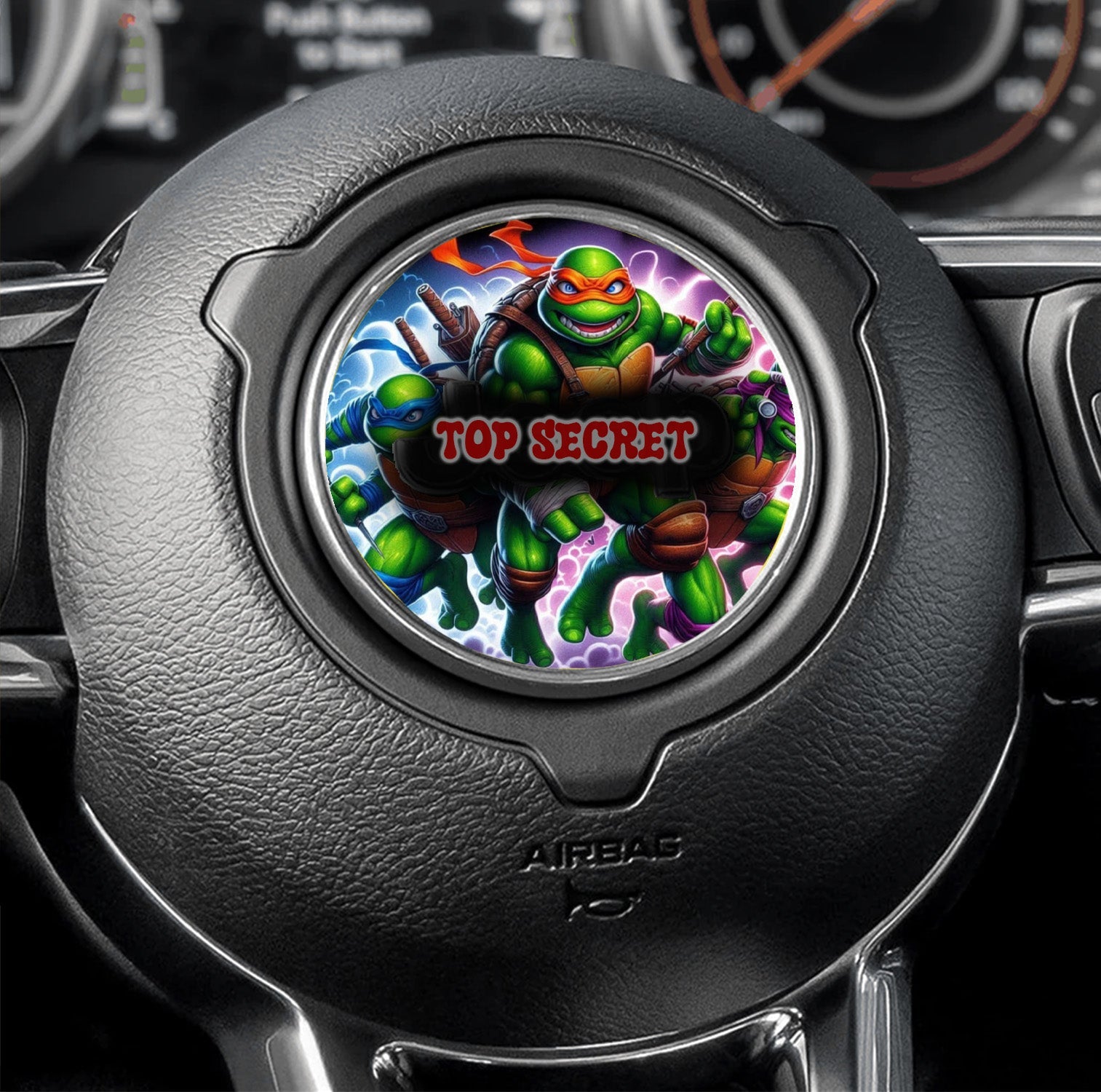 Steering wheel decal Teenage Turtles 3